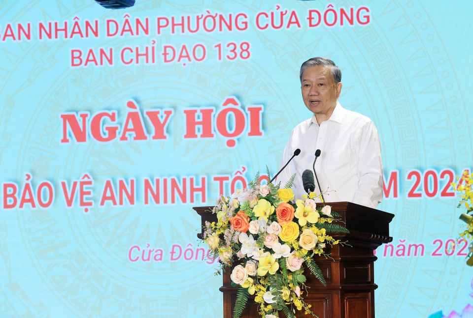 Chủ tịch nước Tô Lâm phát biểu chỉ đạo. (Ảnh: Lâm Khánh/TTXVN)