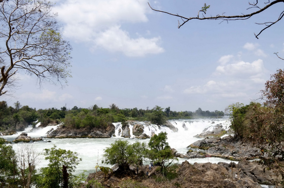 Thác Khone Phapheng được ví là thác Niagara của châu Á. (Ảnh: Phạm Kiên/Vietnam+)