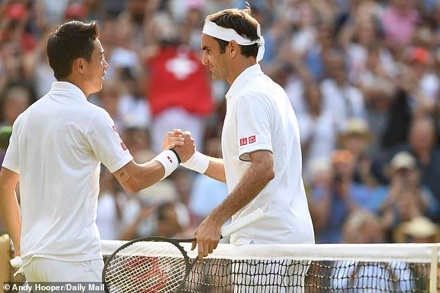 'Tàu tốc hành' người Thụy Sĩ giành chiến thắng ngược dòng 4-6, 6-1, 6-4 và 6-4 trước tay vợt Nhật Bản.