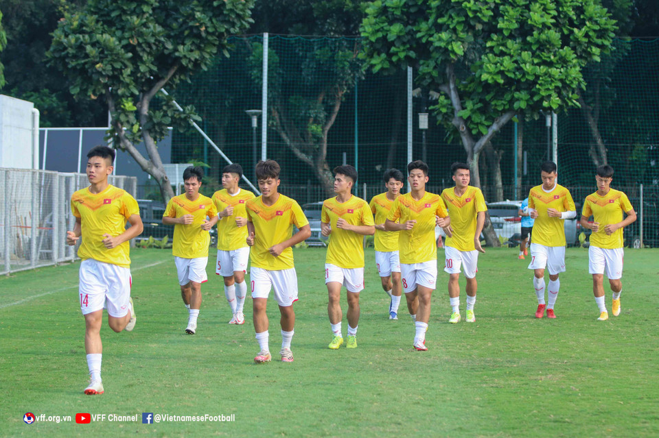 U19 Việt Nam rất quyết tâm để giành chiến thắng đầu tiên tại giải U19 Đông Nam Á 2022. (Nguồn: VFF)