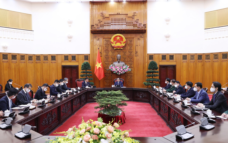 Quang cảnh buổi tiếp. (Ảnh: Dương Giang/TTXVN)