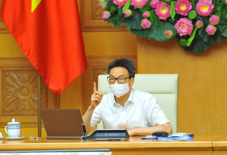 Hình ảnh Phó Thủ tướng Chính phủ Vũ Đức Đam tại cuộc họp. (Ảnh: Minh Đức/TTXVN)