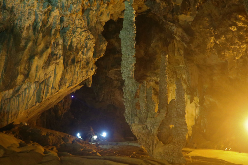 Động Ngườm Ngao (bản Gun, xã Đàm Thủy, huyện Trùng Khánh, tỉnh Cao Bằng) được đánh giá là một trong những hang động đẹp nhất Việt Nam. (Ảnh: Chu Hiệu/TTXVN)
