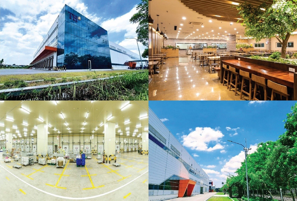 : Không gian và cảnh quan của Nhà máy được xây dựng để trở thành hệ thống sản xuất liên hoàn và gần gũi với thiên nhiên. Trong đó, diện tích nhà xưởng chiếm hơn 15.500m2. Phần còn lại bao gồm văn phòng với đầy đủ tiện ích hiện đại gần 3.000m2, diện tích cây xanh hơn 9.000m2, khuôn viên ngoài trời như sân thể thao, vườn BBQ, bể bơi cho cán bộ công nhân viên… (Ảnh: PV/Vietnam+)