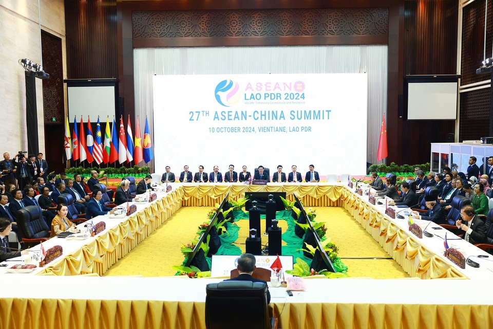 Hội nghị cấp cao ASEAN-Trung Quốc lần thứ 27. (Ảnh: Dương Giang/TTXVN)