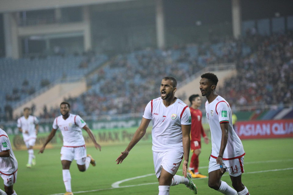 Tuy nhiên, sang hiệp 2, Oman đã tận dụng thành công cơ hội của mình để phá vỡ bế tắc. (Ảnh: Tá Hiển/Vietnam+)