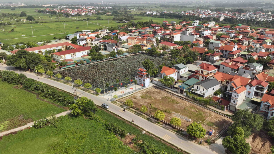 Làng quê nông thôn mới ở huyện Thường Tín, thành phố Hà Nội. (Ảnh: Vũ Sinh/TTXVN)