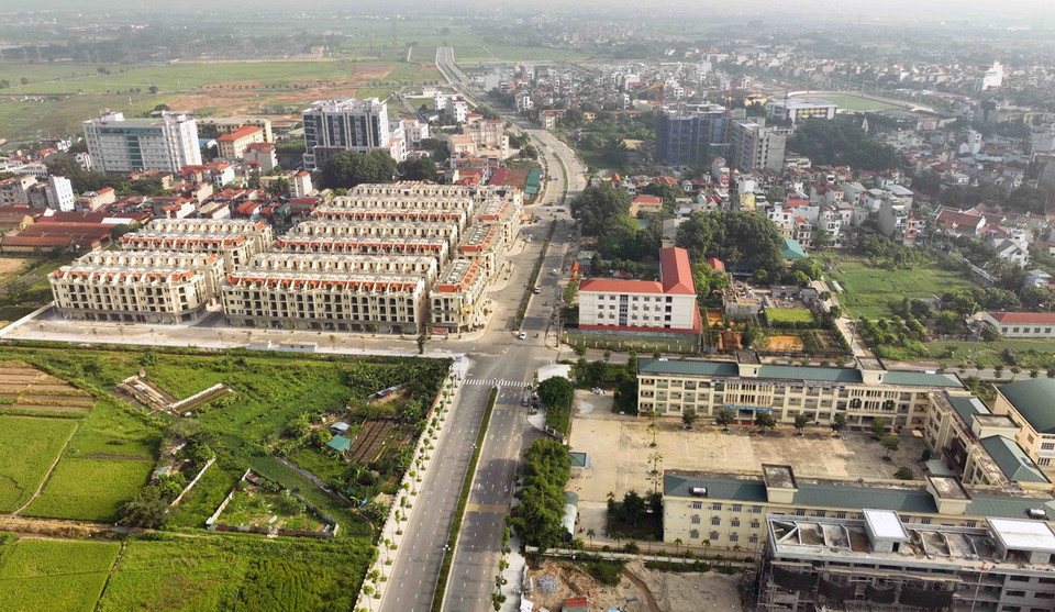 Khu dân cư phía Nam của huyện Thường Tín, thành phố Hà Nội. (Ảnh: Vũ Sinh/TTXVN)