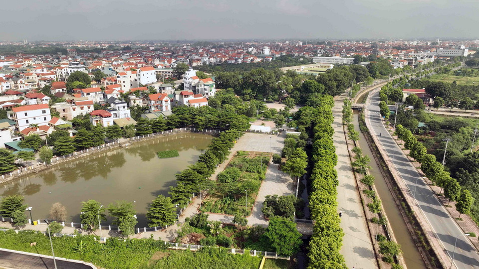 Làng quê nông thôn mới xã Yên Sở, huyện Hoài Đức (Hà Nội). (Ảnh: Vũ Sinh/TTXVN)