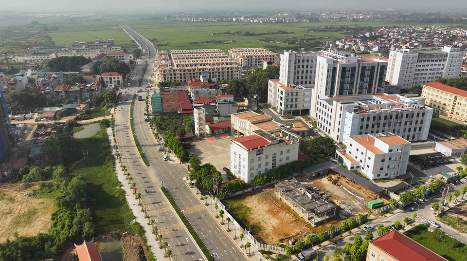 Khu hành chính của huyện Thường Tín, thành phố Hà Nội.(Ảnh: Vũ Sinh/TTXVN)