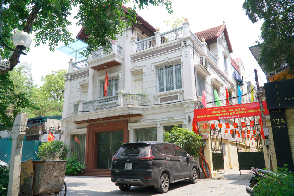 Biệt thự 34 Điện Biên Phủ (quận Ba Đình) cũng thuộc danh mục không được bán. (Ảnh: Minh Hiếu/Vietnam+)