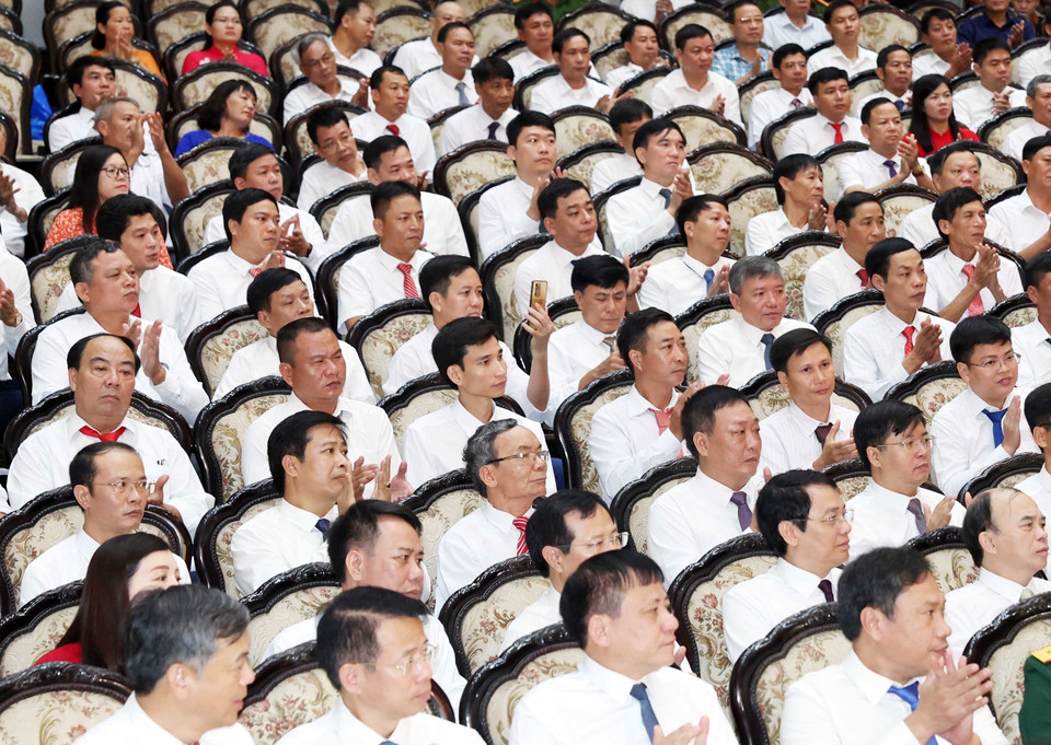 Các đại biểu dự lễ công bố. (Ảnh: Thống Nhất/TTXVN)