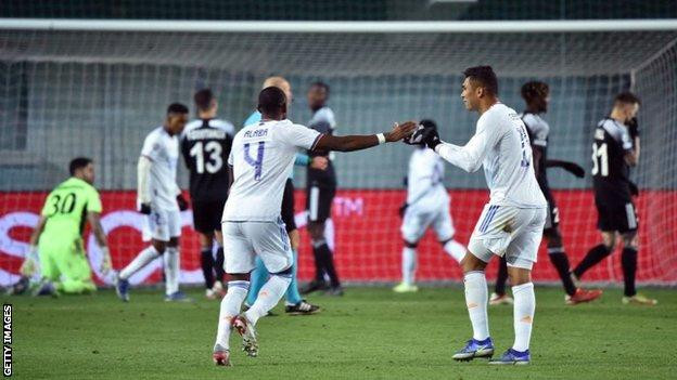 Real Madrid cũng trả nở thành công FC Sheriff bằng chiến thắng 3-0. (Nguồn: Getty Images)