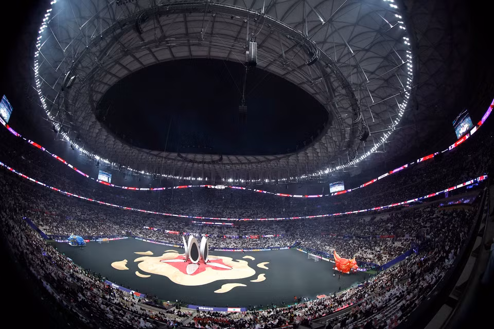 Quang cảnh sân vận động Lusail trong lễ khai mạc Asian Cup 2023. (Ảnh: THX/TTXVN)