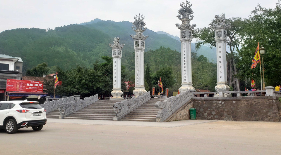 Chùa Thiên Ân, ngôi chùa cổ của Tây Thiên vắng vẻ. (Ảnh: Hoàng Hùng/TTXVN)