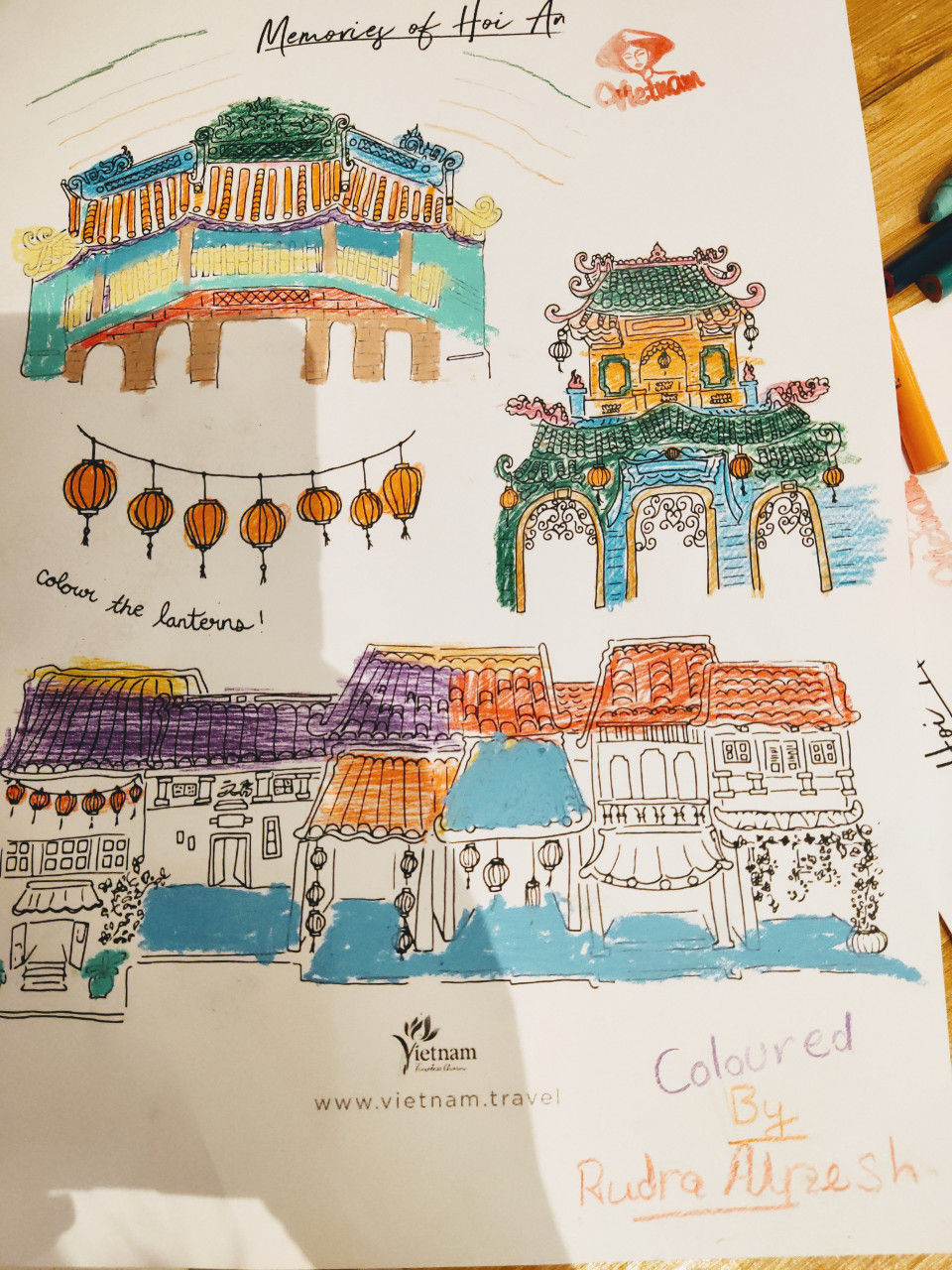 Hình ảnh Hội An lung linh và sinh động qua góc nhìn của bạn bè quốc tế, đặc biệt là những bức tranh đầy màu sắc đến từ các du khách nhí. (Nguồn: Vietnam+)