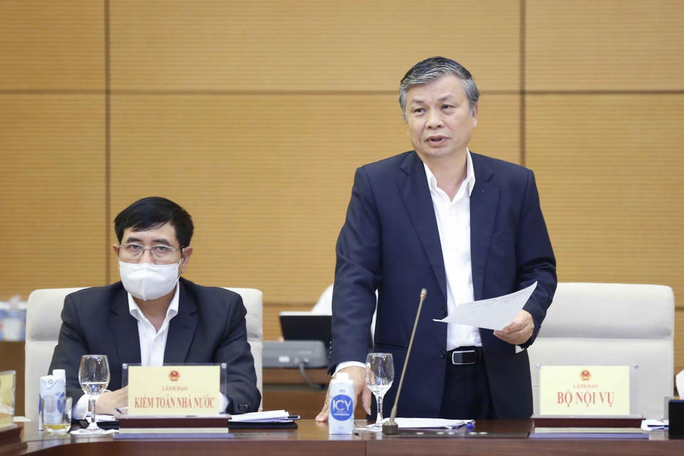 Thứ trưởng Bộ Nội vụ Nguyễn Trọng Thừa phát biểu. (Ảnh: Doãn Tấn/TTXVN)