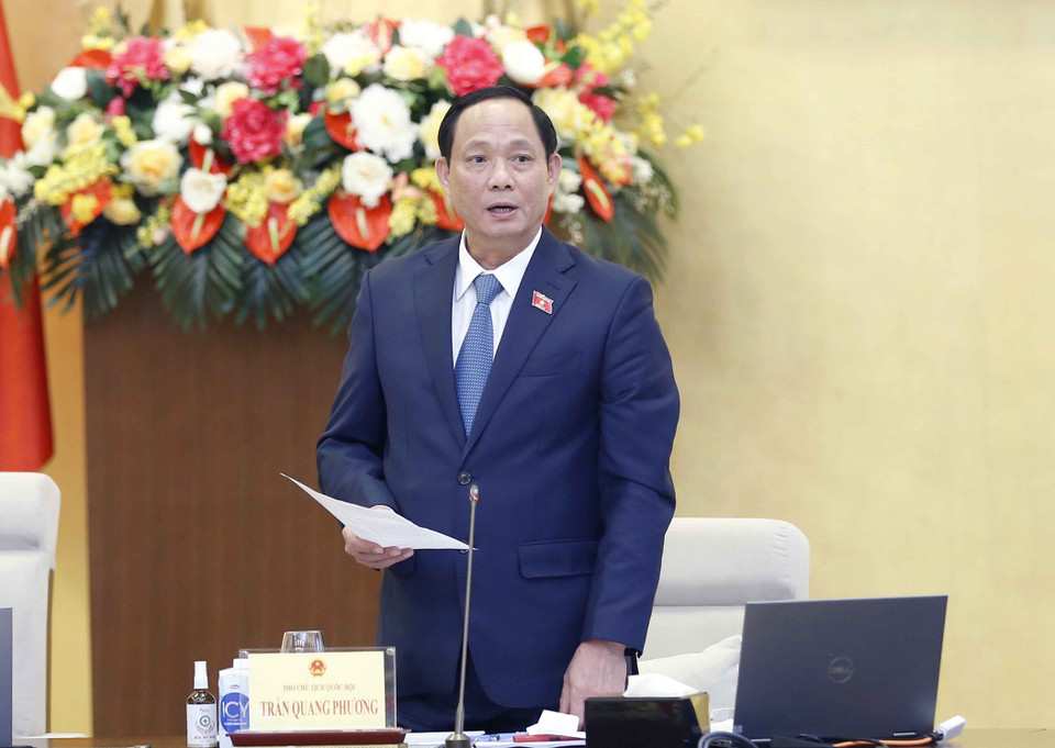 Phó Chủ tịch Quốc hội Trần Quang Phương phát biểu. (Ảnh: Doãn Tấn/TTXVN)