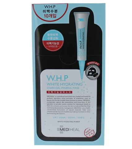  Mặt nạ Mediheal - White Hydrating Charcoal Mineral Mask (30.50USD): Mặt nạ chứa các hạt than hoạt tính siêu nhỏ, khi đắp lên da có cảm giác siêu mịn. Than hoạt tính sẽ hút sạch bụi bẩn trong da, giúp da hấp thụ tối đa các dưỡng chất khác trong mặt nạ chỉ sau 20 phút. 