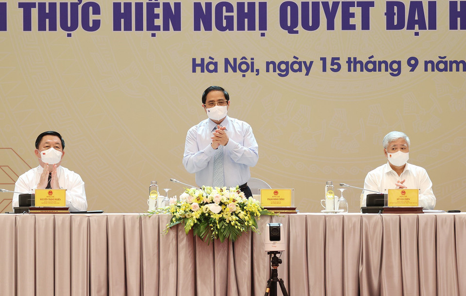 Thủ tướng Phạm Minh Chính dự Hội nghị. (Ảnh: Dương Giang/TTXVN)