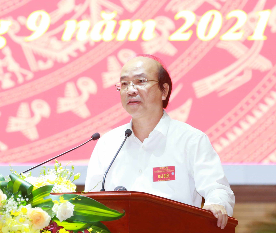 Ông Phan Chí Hiếu, Thứ trưởng Bộ Tư pháp phát biểu tại hội nghị. (Ảnh: Phương Hoa/TTXVN)