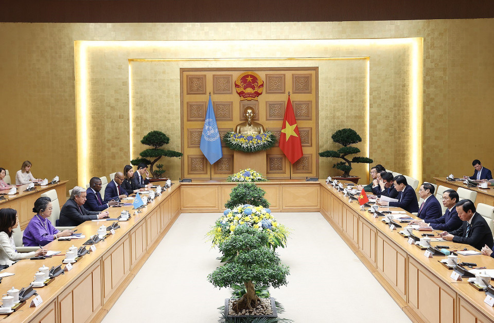 Quang cảnh buổi gặp gỡ. (Ảnh: Dương Giang/TTXVN)