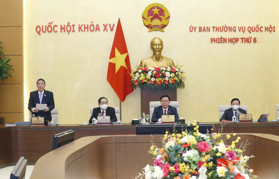 Phó Chủ tịch Quốc hội Nguyễn Đức Hải phát biểu. (Ảnh: Doãn Tấn/TTXVN)