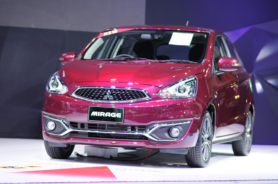 Mẫu xe Mirage của Mitsubishi. (Ảnh: Sơn Nam-Quang Thuận/Vietnam+)