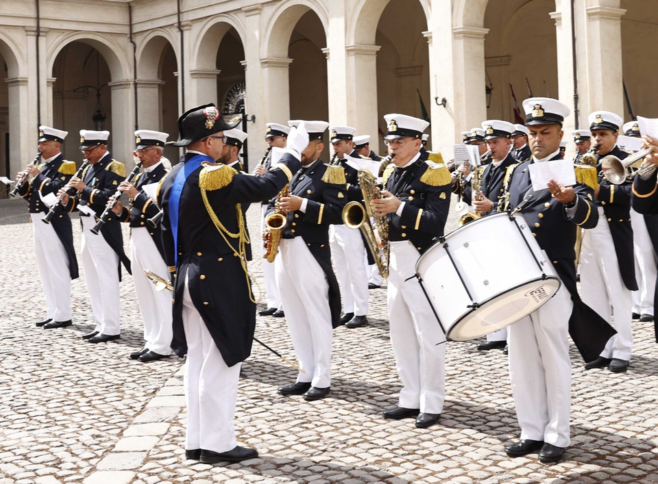 Quang cảnh Lễ đón. (Ảnh: Thống Nhất/TTXVN)