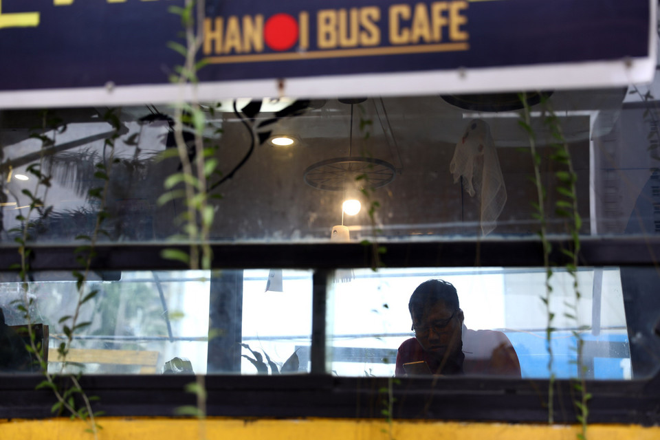 Quán hiện đang là một địa điểm ưa thích của giới trẻ tại khu vực quận Hà Đông. (Ảnh: Huy Hùng/TTXVN)