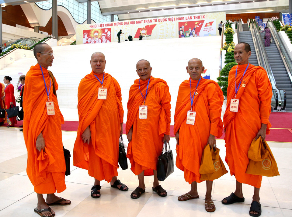 Đại biểu Phật giáo Nam tông tham dự Đại hội. (Nguồn: TTXVN)
