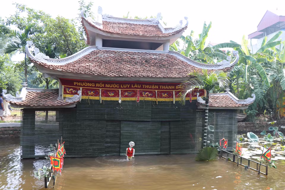 Thủy đình biểu diễn của phường múa rối nước Đồng Ngư, xã Ngũ Thái (Thuận Thành, Bắc Ninh). (Ảnh: Diệp Trương/TTXVN)