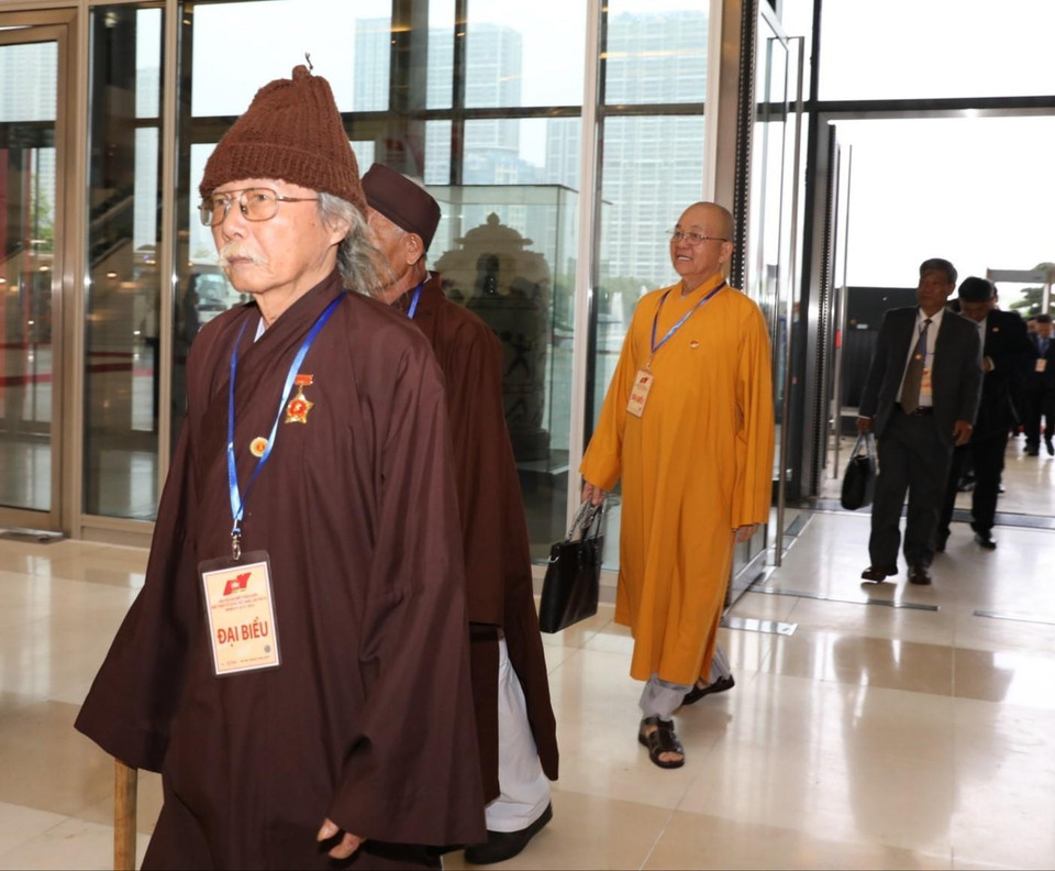 Trong ảnh: Tham dự Đại hội có 192 đại biểu các tôn giáo, chiếm 19,22%. (Nguồn: TTXVN)