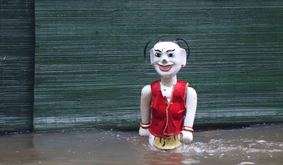 Nhân vật chú Tễu. (Ảnh: Diệp Trương/TTXVN)