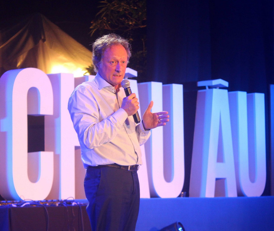 Đại sứ, Trưởng Phái đoàn EU tại Việt Nam Bruno Angelet phát biểu khai mạc Những ngày Châu Âu 2018. (Ảnh: Thanh Tùng/TTXVN)