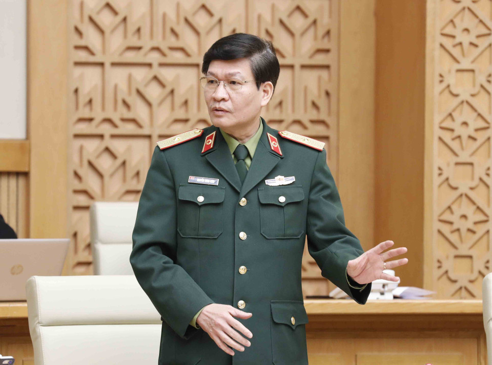 Thiếu tướng Nguyễn Xuân Kiên, Cục trưởng Cục Quân y phát biểu. (Ảnh: Doãn Tấn/TTXVN)