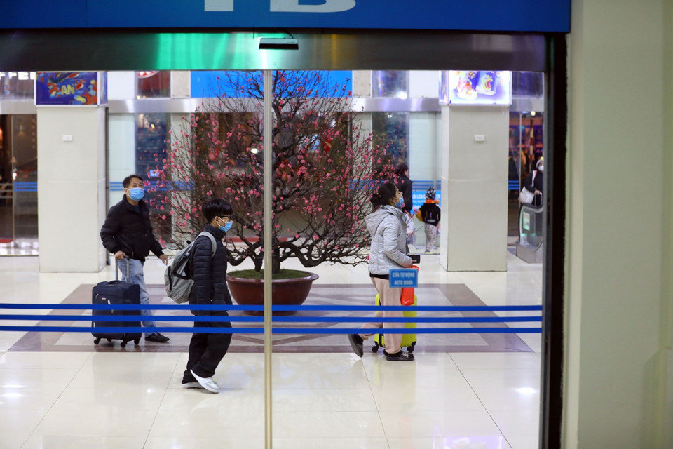 Sảnh chờ ga Hà Nội. (Ảnh: Huy Hùng/TTXVN)