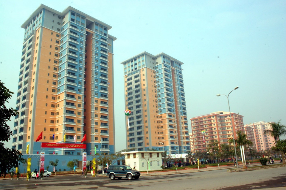 Nhà chung cư cao tầng Khu đô thị mới Văn Quán- Yên Phúc. (Ảnh: Hoài Nam/TTXVN)