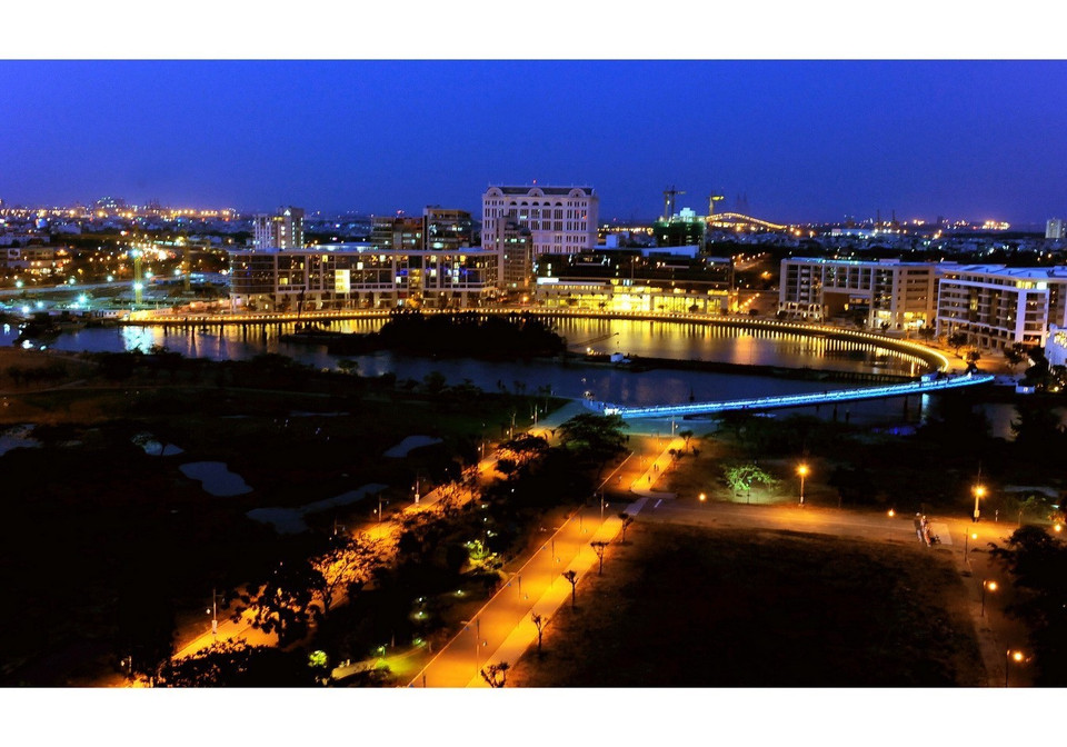 Một góc khu đô thị mới Phú Mỹ Hưng tại Quận 7, thành phố Hồ Chí Minh. (Ảnh: Kim Phương/TTXVN)