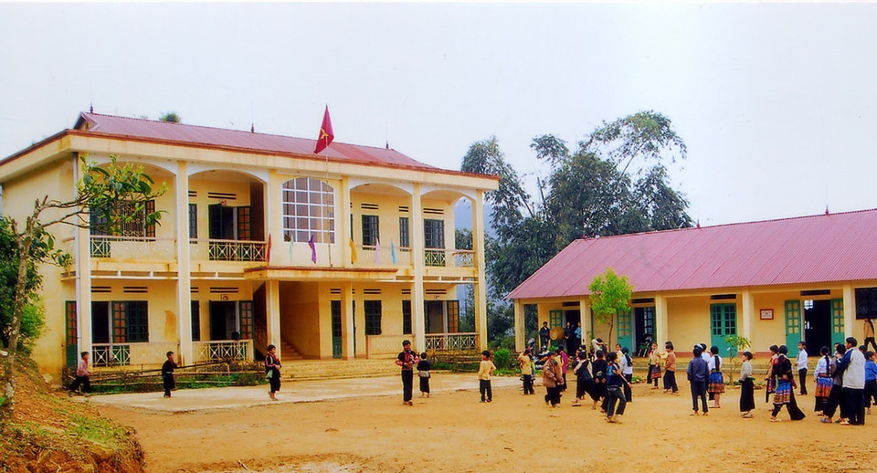 Trường PTCS Suối Giàng (Yên Bái) được xây dựng bằng vốn chương trình 135. (Ảnh: Thanh Hà/TTXVN)