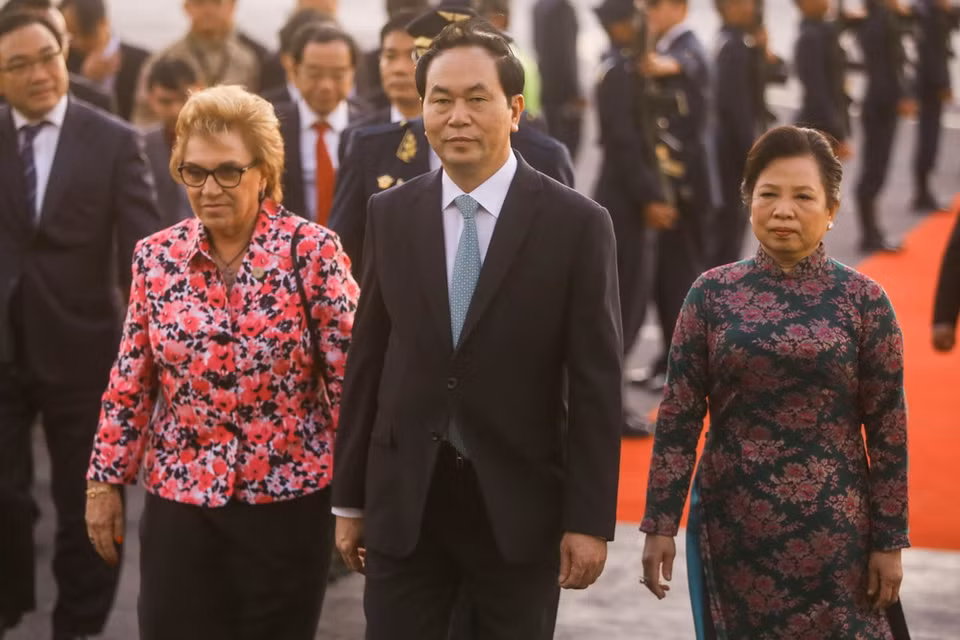 Chủ tịch nước Trần Đại Quang và Phu nhân tới Peru dự APEC. (Nguồn: Vụ thông tin báo chí)