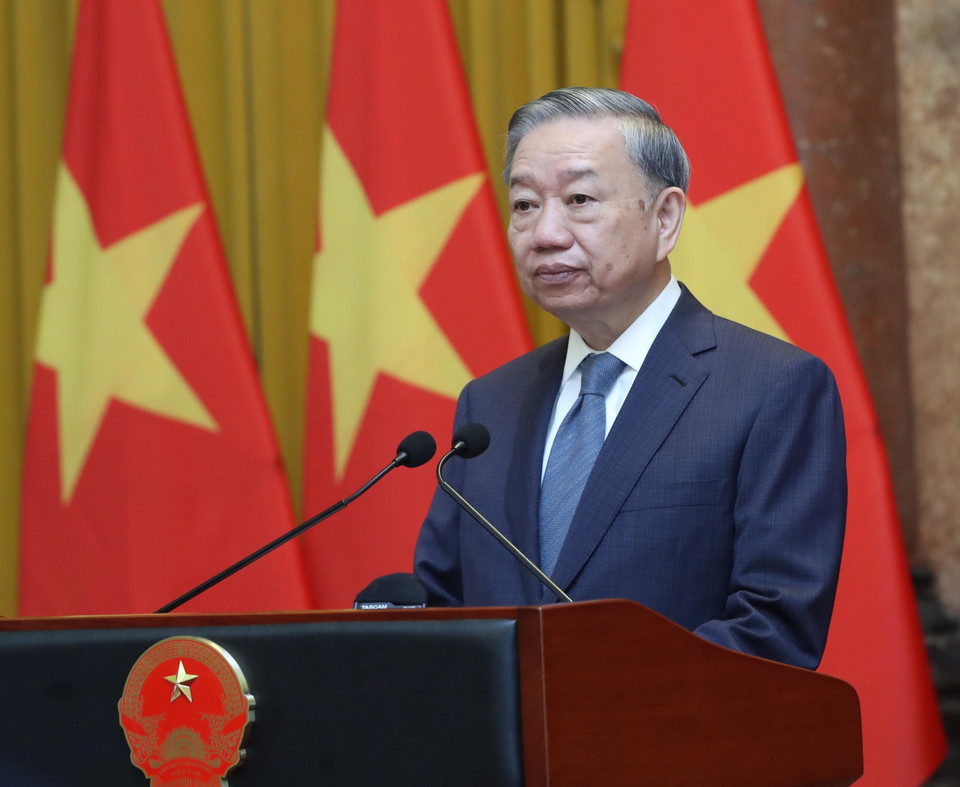 Tổng Bí thư, Chủ tịch nước Tô Lâm phát biểu. (Ảnh: Lâm Khánh/TTXVN)