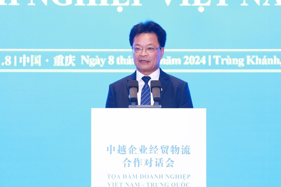 Ông Đặng Sỹ Mạnh, Chủ tịch Tổng Công ty Đường sắt Việt Nam phát biểu. (Ảnh: Dương Giang/TTXVN)