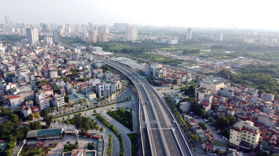 Tuyến đường Vành đai 3 của thủ đô Hà Nội. (Ảnh: Huy Hùng/TTXVN)