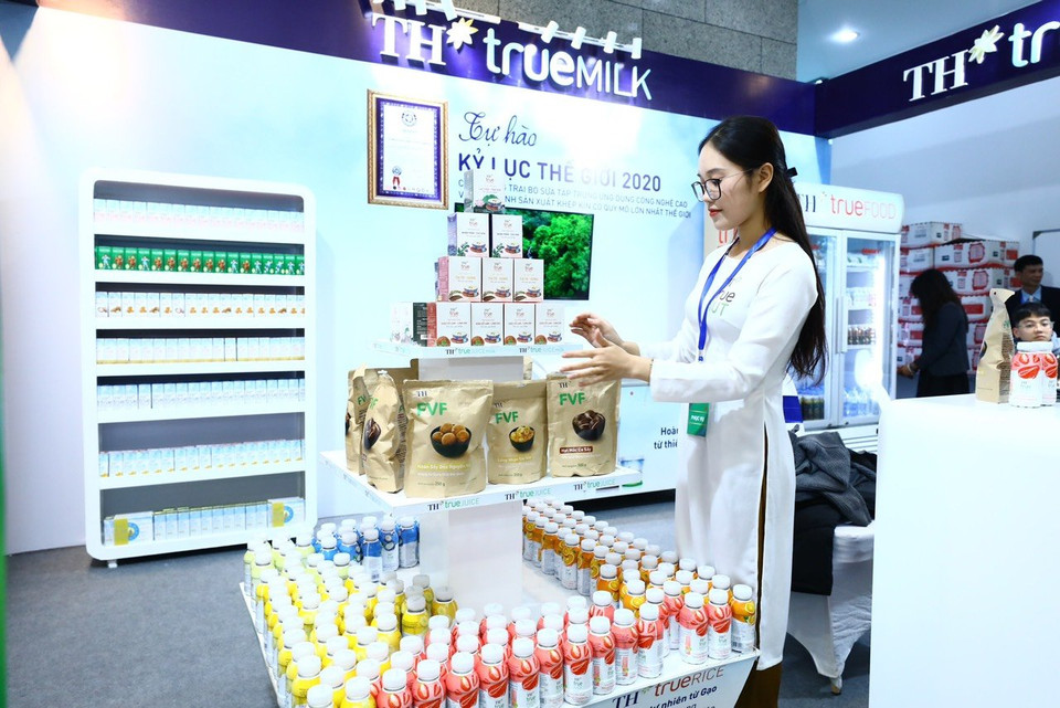 Các sản phẩm của TH được sản xuất trên dây chuyền công nghệ hiện đại với nguyên tắc vì sức khỏe người tiêu dùng. (Ảnh: PV/Vietnam+)