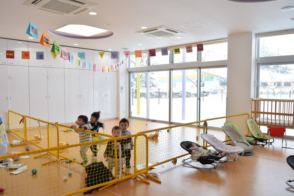 Phòng học của các bé từ 0 tuổi đến 2 tuổi (lớp bé nhất của trường). (Ảnh: Nguyễn Tuyến-Gia Quân/Vietnam+)