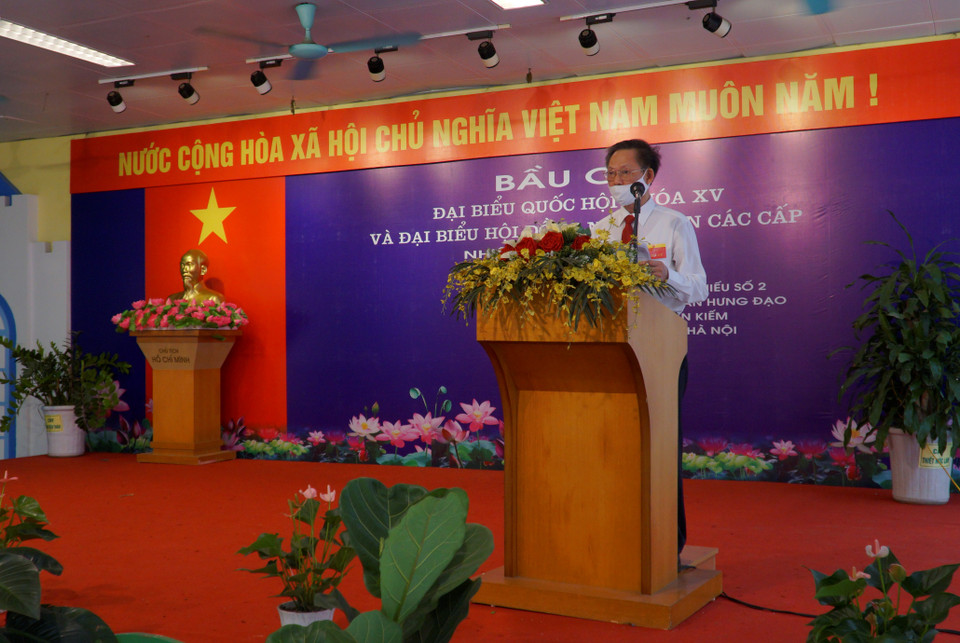 Sáng nay (23/5) là ngày người dân toàn quốc đi bỏ phiếu bầu cử đại biểu đại biểu Quốc hội khoá XV và đại biểu Hội đồng nhân dân các cấp nhiệm kỳ 2021-2026. (Ảnh: Minh Hiếu/Vietnam+)