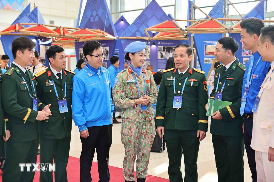 Các đại biểu tham dự Phiên trọng thể Đại hội Hội Liên hiệp Thanh niên Việt Nam lần 9. (Ảnh: Minh Đức/TTXVN)