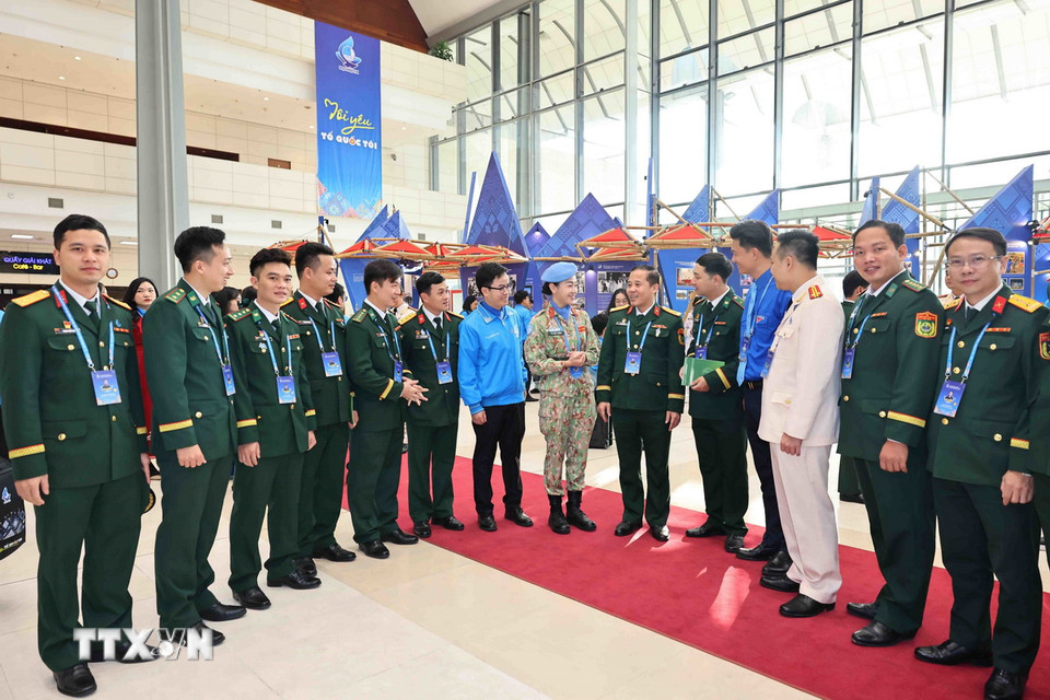 Các đại biểu tham dự Phiên trọng thể Đại hội Hội Liên hiệp Thanh niên Việt Nam lần 9. (Ảnh: Minh Đức/TTXVN)