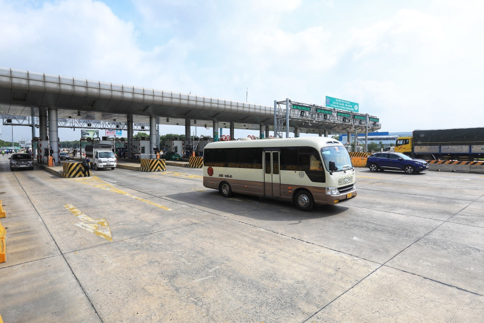 Hình ảnh tuyến đường cao tốc Hà Nội-Hải Phòng thực hiện thu phí tự động không dừng bắt đầu từ ngày 1/6. (Ảnh: Tuấn Anh/TTXVN)